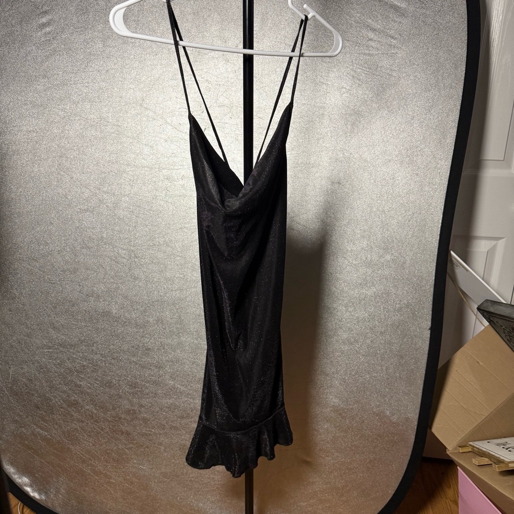 SHEIN Black Strappy Mini Dress